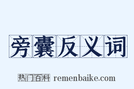 旁囊反义词是什么意思的图片